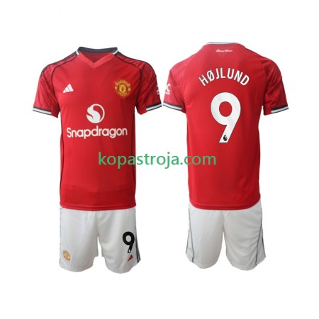 Billiga Fotbollströjor Manchester United Rasmus Hojlund 9 Barn Hemma tröja 2025/26 Kortärmad